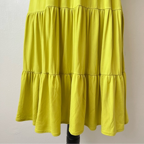 Oleg Cassini Yellow Maxi V-neck Vintage Dress for Women Small - Picture 5 of 7
